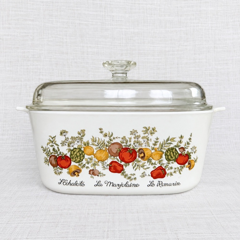 Vintage Corning Ware Spice of Life A-5-B 5Qt Casserole Roaster Original Lid Rack